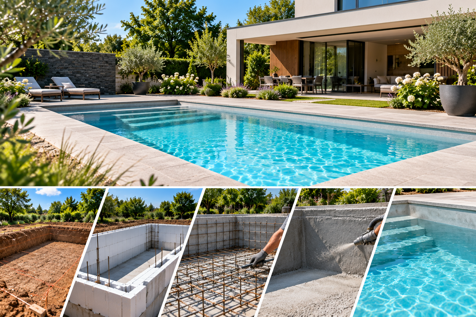 Piscine sur-mesure béton sur&nbsp;Angers