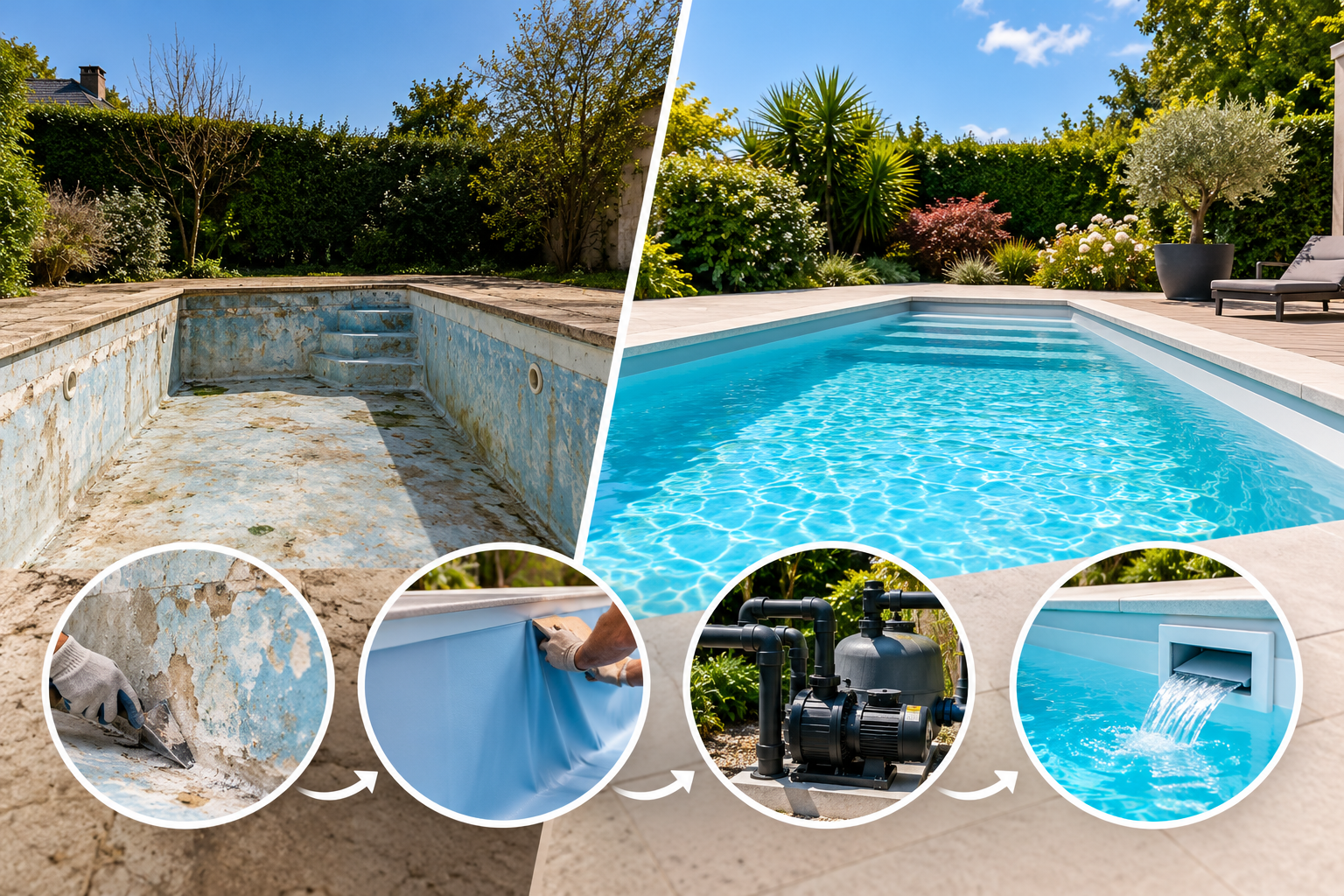 Rénovation de piscines  sur&nbsp;Combourg